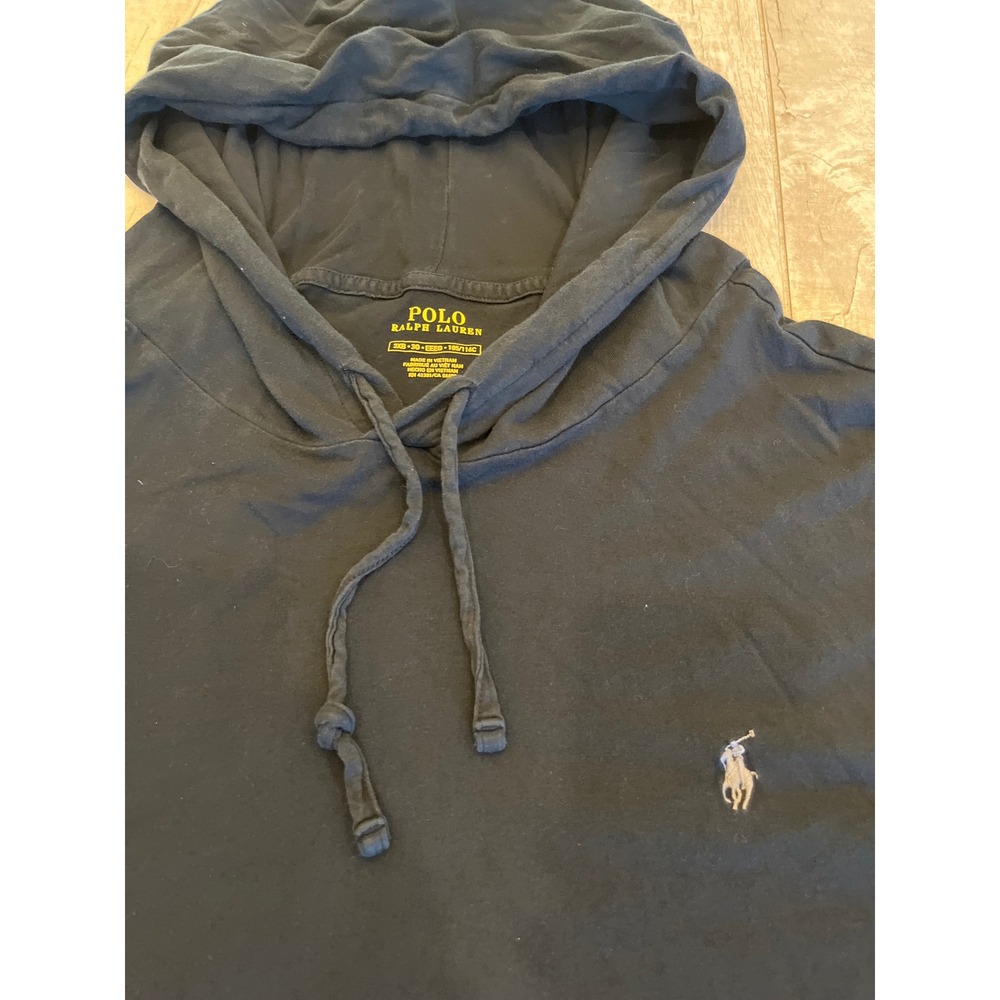 Polo Ralph Lauren Mens 3XB Black‎ Cotton Jersey Hooded T-Shirt Big & Tall